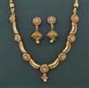 Antique Classic Necklace with Matte Gold Plating