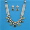 Antique Pearl Necklace with Matte Gold Plating