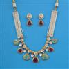 Antique Pearl Necklace with Matte Gold Plating