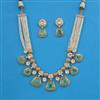 Antique Pearl Necklace with Matte Gold Plating