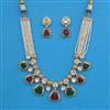 Antique Pearl Necklace with Matte Gold Plating