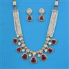 Antique Pearl Necklace with Matte Gold Plating
