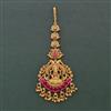 Antique Temple Tikka with Matte Gold Plating