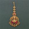 Antique Temple Tikka with Matte Gold Plating