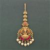 Antique Temple Tikka with Matte Gold Plating