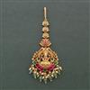 Antique Temple Tikka with Matte Gold Plating
