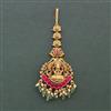 Antique Temple Tikka with Matte Gold Plating