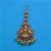 Antique Temple Tikka with Matte Gold Plating
