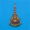 Antique Temple Tikka with Matte Gold Plating