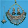 Antique Mukut Necklace with Mehndi Plating