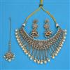 Antique Mukut Necklace with Mehndi Plating