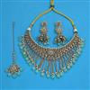 Antique Mukut Necklace with Mehndi Plating