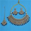 Antique Mukut Necklace with Mehndi Plating