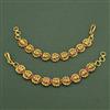 Antique Temple Ear Chain with Matte Gold Plating