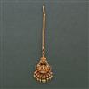 Antique Temple Tikka with Matte Gold Plating