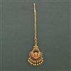 Antique Temple Tikka with Matte Gold Plating
