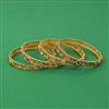 Antique 4 Pc Classic Bangles with Matte Gold Plating
