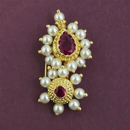 Antique Pearl Nose Ring with Gold Plating