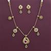 Antique Pearl Necklace With Matte Gold Plating