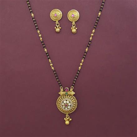 Antique Pearl Mangalsutra With Matte Gold Plating