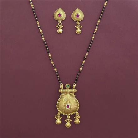 Antique Pearl Mangalsutra With Matte Gold Plating