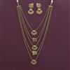 Antique Layered Necklace with Matte Gold Plating
