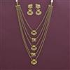 Antique Layered Necklace with Matte Gold Plating