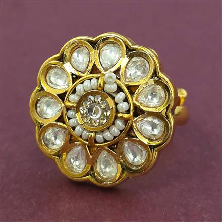 Antique Pearl Ring with Gold Plating