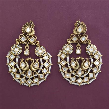 Antique Birds Earring with Matte Gold Plating