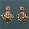 Antique Pearl Earring with Matte Gold Plating