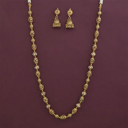 Antique Pearl Mala with Gold Plating