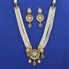 Antique Pearl Necklace with Matte Gold Plating