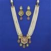 Antique Pearl Necklace with Matte Gold Plating