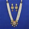 Antique Pearl Necklace with Matte Gold Plating