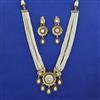 Antique Pearl Necklace with Matte Gold Plating