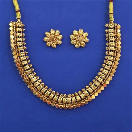 Antique Ashtapailu Necklace with Matte Gold Plating