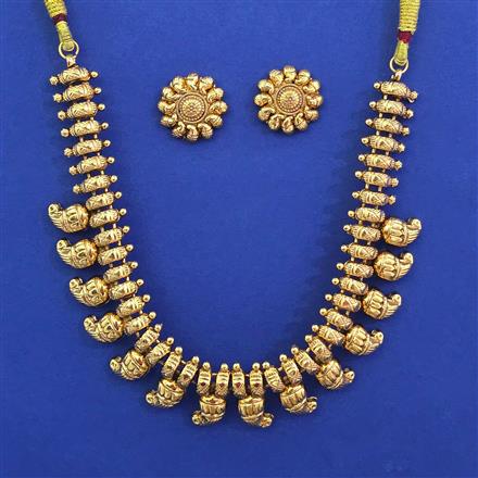 Antique Ashtapailu Necklace with Matte Gold Plating