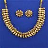 Antique Plain Gold Necklace with Matte Gold Plating