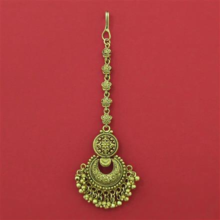 Antique Plain Gold Tikka with Matte Gold Plating