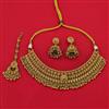 Antique Mukut Necklace with Matte Gold Plating