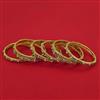 Antique 6 Pc Classic Bangles with Matte Gold Plating