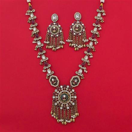Antique Heritage Necklace with Mehndi Plating