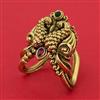 Antique Birds Ring with Matte Gold Plating