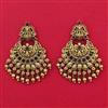 Antique Temple Earring with Matte Gold Plating
