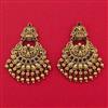 Antique Temple Earring with Matte Gold Plating