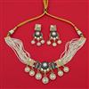 Antique Pearl Necklace with Matte Gold Plating