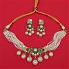 Antique Pearl Necklace with Matte Gold Plating