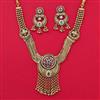 Antique Pearl Necklace with Matte Gold Plating
