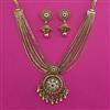 Antique Pearl Necklace with Matte Gold Plating