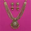 Antique Pearl Necklace with Matte Gold Plating